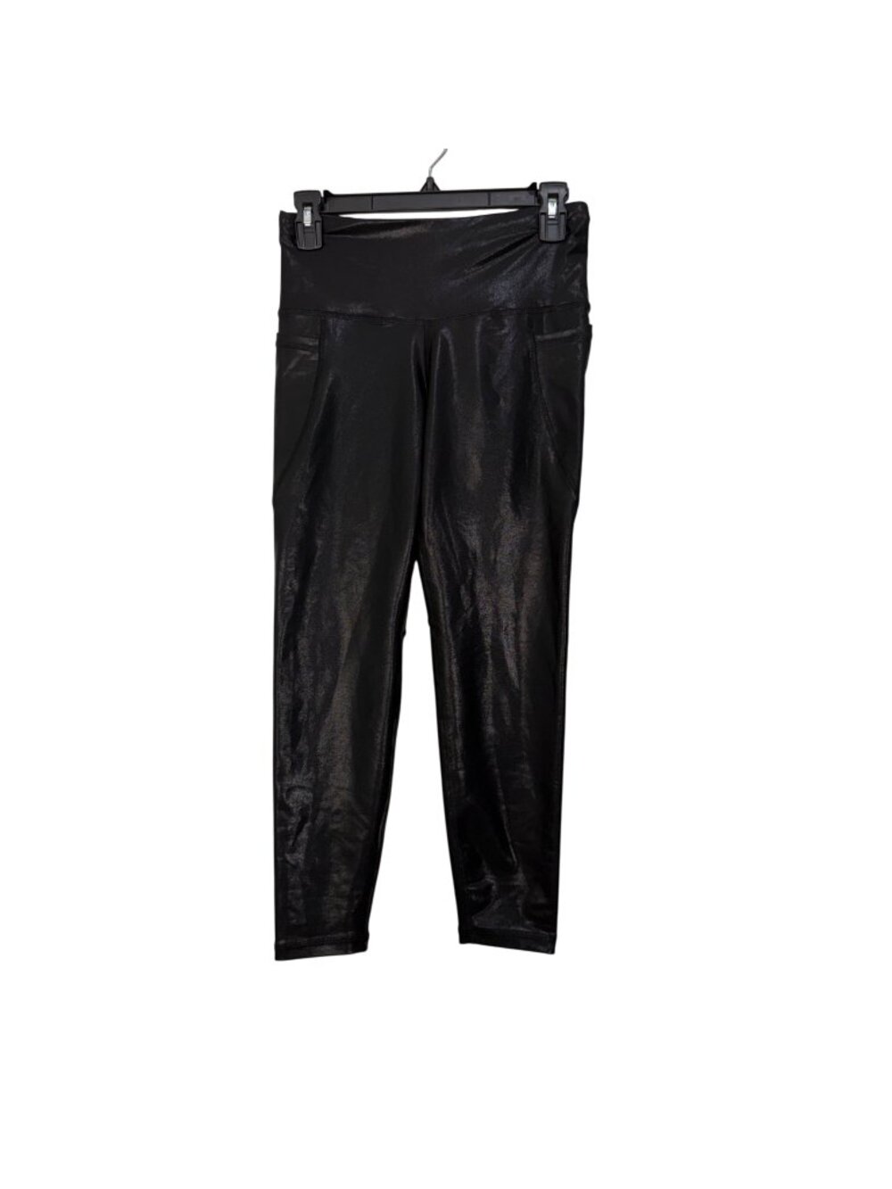 Old Navy Powersoft Womens Petite Black High-Rise Leggings Go-Dry Size Medium